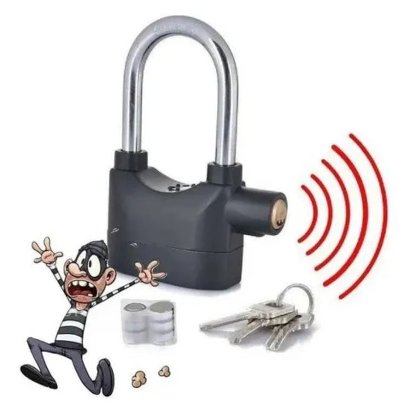 Cadeado AlarmaLock – Proteção Inteligente com Alerta Sonoro!