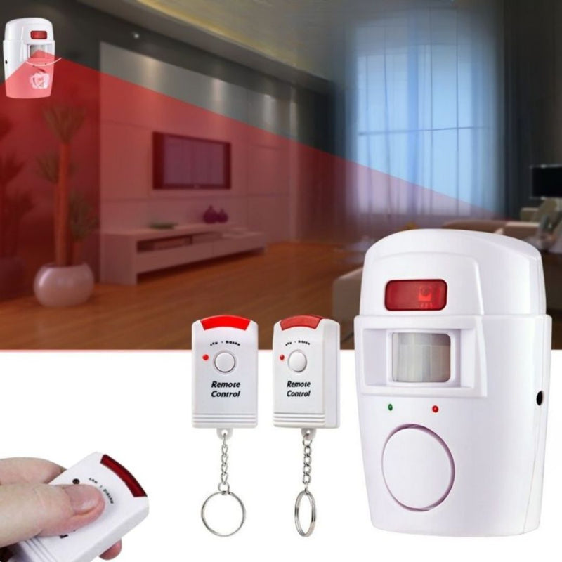 Kit Alarme Residencial Sem Fio com Sensor de Presença e Controle Remoto