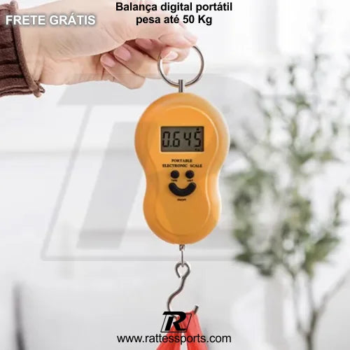 Balança Portátil Digital Precisão Mão Bolsa Mala Peixe Até 50kg Premium