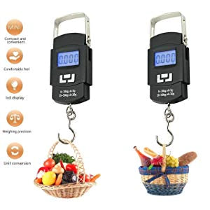 Balança Portátil Digital Mão Bolsa Mala Pesca até 50 kg