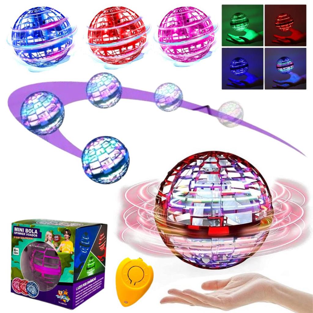 Bola Voadora Flynova Pro Spinner Boomerang com Controle Remoto - Diversão e Magia no Ar!