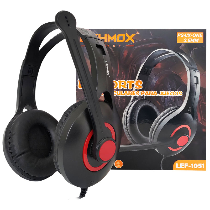 Fone de Ouvido Gamer para PC PS4 Xbox com fio Original Lehmox