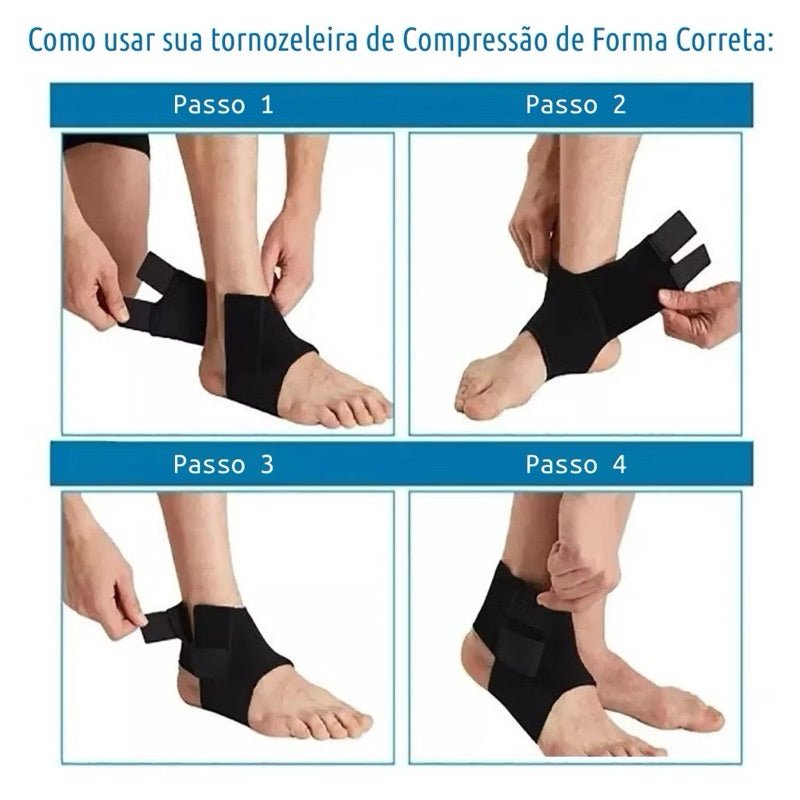 TORNOZELEIRA DE COMPRESSAO ORTOPEDICA LE-6116