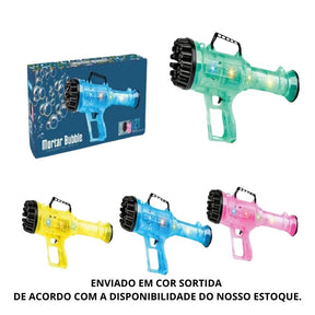 Brinquedo Lançador de Bolhas Bubble Com 21 Furos – Cor Sortida