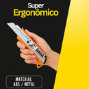 Estilete De Metal Largo Profissional 18mm Trava De Segurança