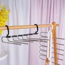 Cabide Inteligente Cromado MultiCalças – Organização com Estilo e Economia de Espaço!