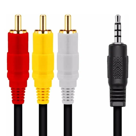 Cabo de Áudio P2 + 3RCA 1.5M LEY-14 - Lehmox