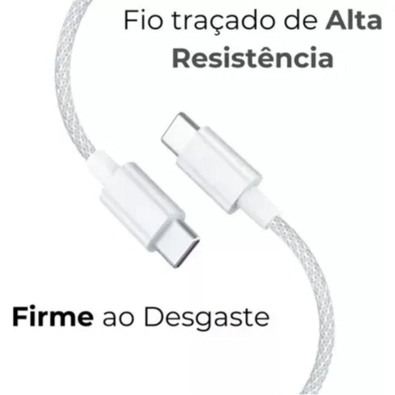 Cabo USB Tipo C + Tipo C 60W 5V 2.4A – 1M (Modelo TC222CC)