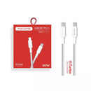 Cabo USB Tipo C + Tipo C 60W 5V 2.4A – 1M (Modelo TC222CC)