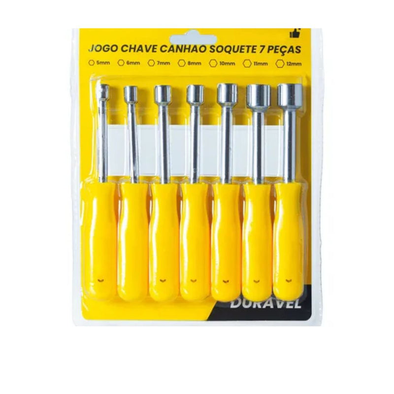 Conjunto de Chave Canhão com 7 Peças - Praticidade e Precisão em Cada Aperto!