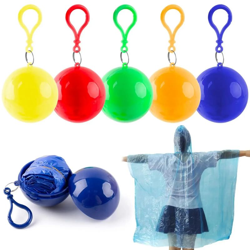 Capa De Chuva Com Case De Bolinha E Alça De Transporte