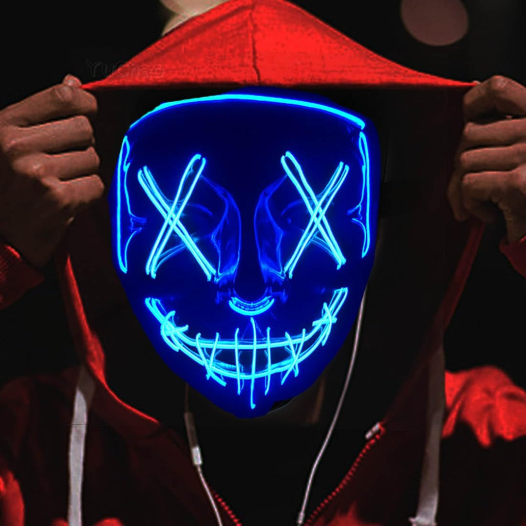 Mascara Led Neon Cosplay Fantasia
