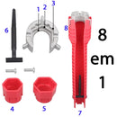Chave De Instalação Torneira e Pia 8 Em 1 Multifuncional