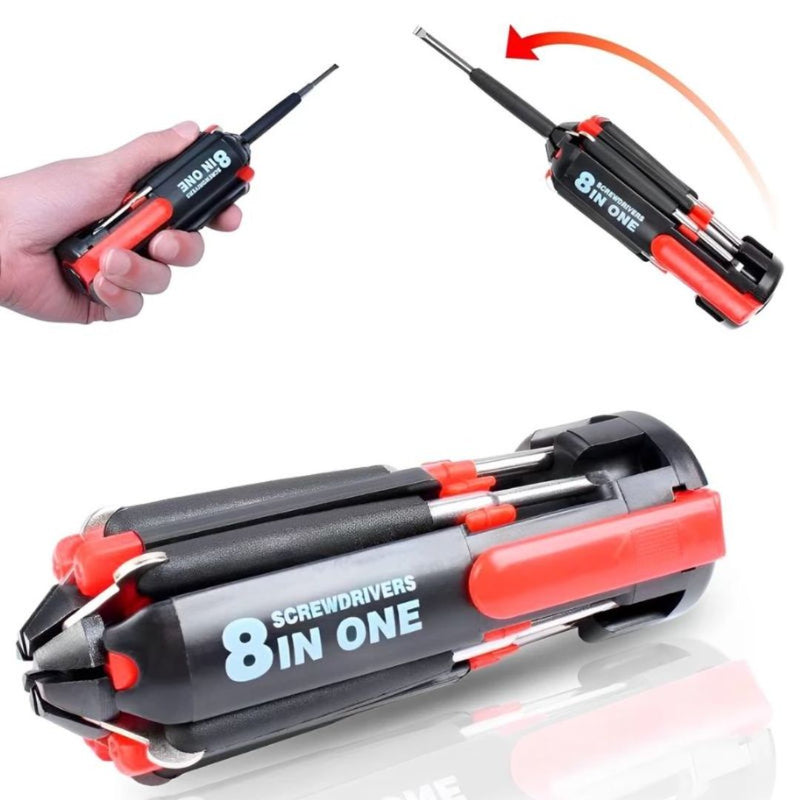 Chave de Fenda Phillips Compacta Multiuso 8 em 1 – A Ferramenta Que Cabe no Bolso e Resolve Tudo!