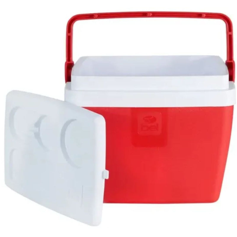 Cooler Térmico Reforçado 12L com Porta-Copos – Ideal para Praia, Piscina, Pesca e Muito Mais!