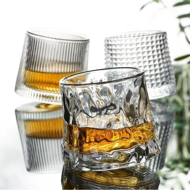 Copo Whisky E Drink De Vidro 360º Giratório 150ml Premium