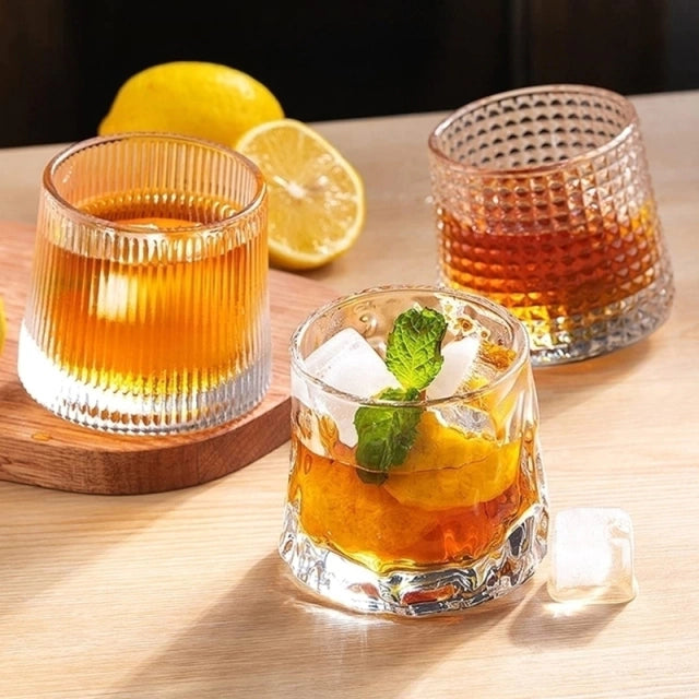 Copo Whisky E Drink De Vidro 360º Giratório 150ml Premium