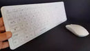 Kit Teclado E Mouse Sem Fio Wireless Slim Branco Ley-171