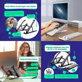 Suporte Aluminio De Notebook Dobrável