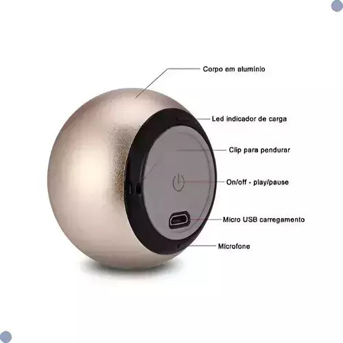 Caixinha Som 3w Amplificada Bluetooth Tws Metal Mini Speaker