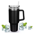 Caneca Garrafa Grande Inox Alça E Canudo Térmico 1200ml Premium