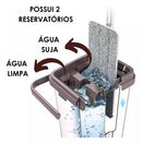 Mop Flat Balde Esfregão Lava E Seca Com Balde Centrífuga Cor Cinza