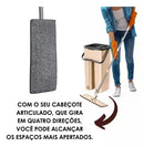 Mop Flat Balde Esfregão Lava E Seca Com Balde Centrífuga Cor Cinza