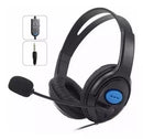 Fone de Ouvido Headset C/ Microfone Compativel Com Ps4/X ONE Ley-35 Lehmox Premium