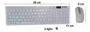 Kit Teclado E Mouse Sem Fio Wireless Slim Branco Ley-171