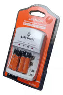 Carregador De Pilhas Rápido Bivolt + 4 Pilha Aaa Ley-2057