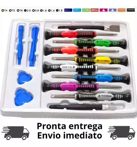 Kit Chaves Celular Manutenção 16 Pç Ferramenta Reparo Tablet
