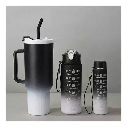 Kit Garrafa Água Galão Squeeze Adesivo 1l 2l Academia