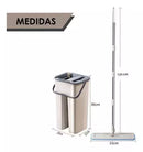 Mop Flat Balde Esfregão Lava E Seca Com Balde Centrífuga Cor Cinza