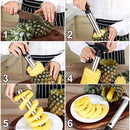 Descascador Fatiador De Abacaxi Frutas Inox Espiral Pratico 3 em 1