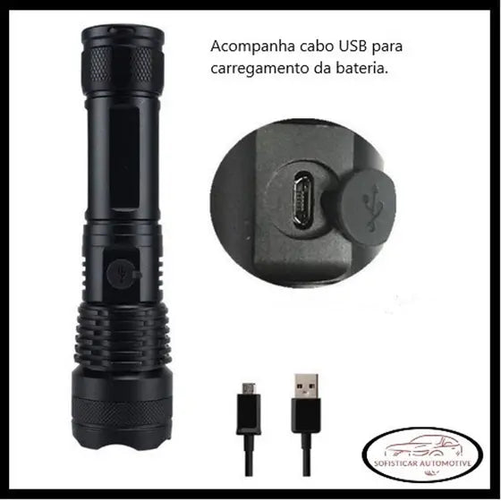 Lanterna LENTE VIDRO TEMPERADO 4mm Tática Led  Resistente A Água Super Resistencia Indestrutivel