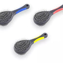 Escova Rasqueadeira Dupla Plástico Para Cães Gatos