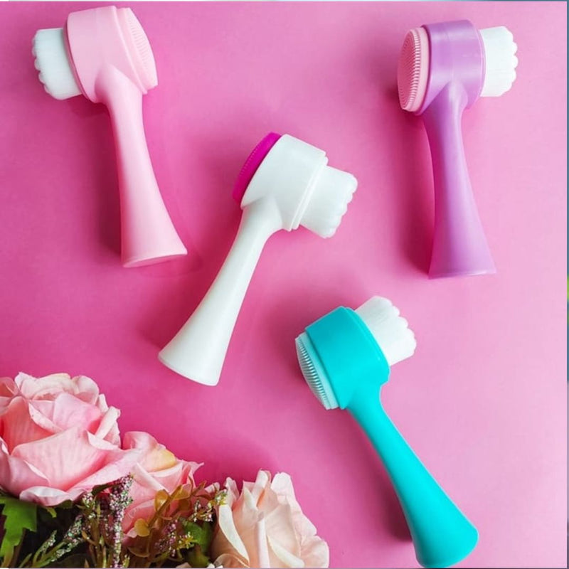 Escova Facial 2 em 1 – Limpeza Profunda e Massagem Relaxante
