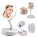 Espelho de Mesa LED Glam Touch – Beleza Iluminada em Qualquer Lugar!