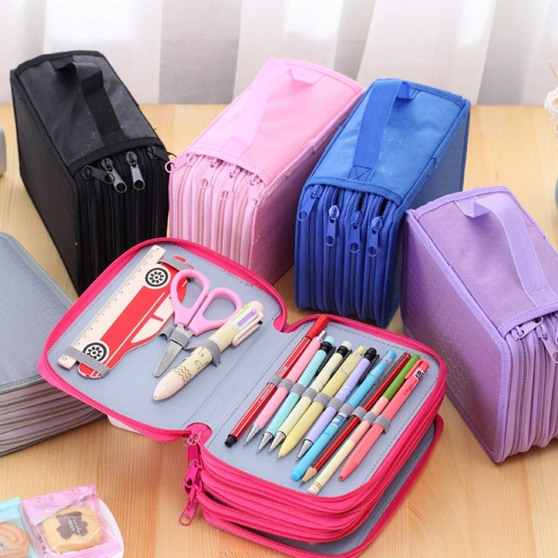 Estojo Escolar Grande com 4 Divisórias – Organização e Praticidade para seu Material