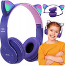 Fone Bluetooth Gatinha LED – Diversão, Estilo e Música Para as Pequenas!