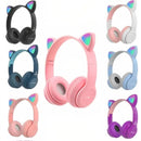 Fone Bluetooth Gatinha LED – Diversão, Estilo e Música Para as Pequenas!