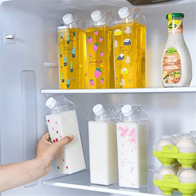 Garrafa Transparente Acrílica Para Leite Água Leite Suco Chá!