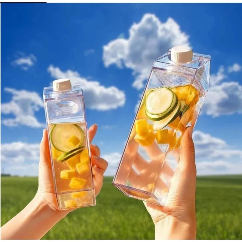 Garrafa Transparente Acrílica Para Leite Água Leite Suco Chá!