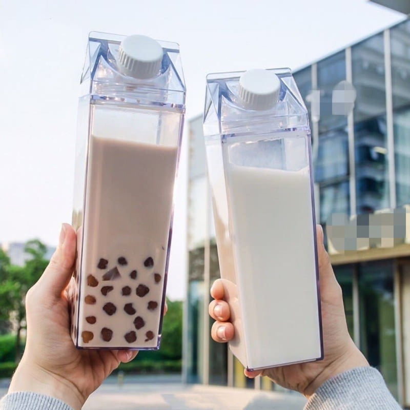 Garrafa Transparente Acrílica Para Leite Água Leite Suco Chá!