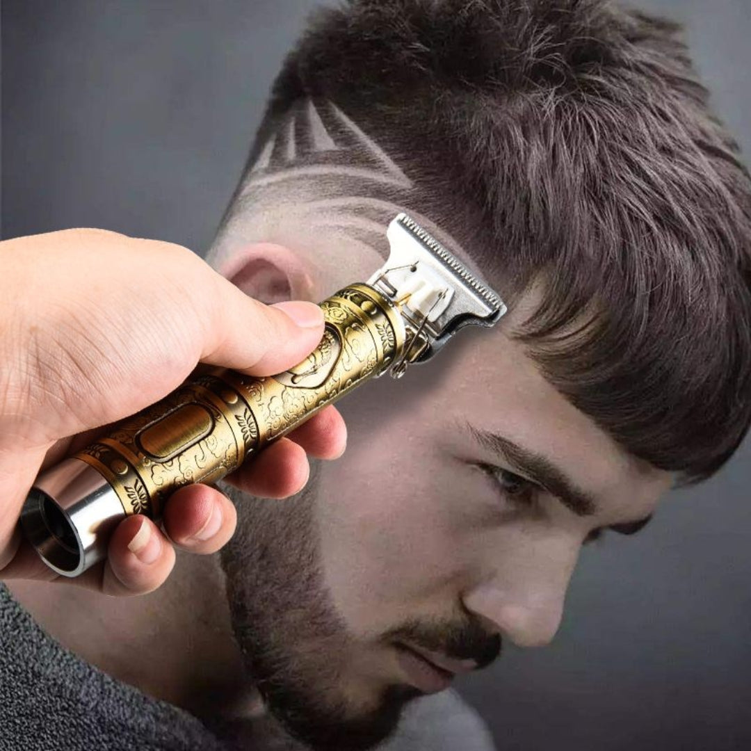 Máquina de Barbear e Cortar Cabelo Profissional Recarregável Sem Fio