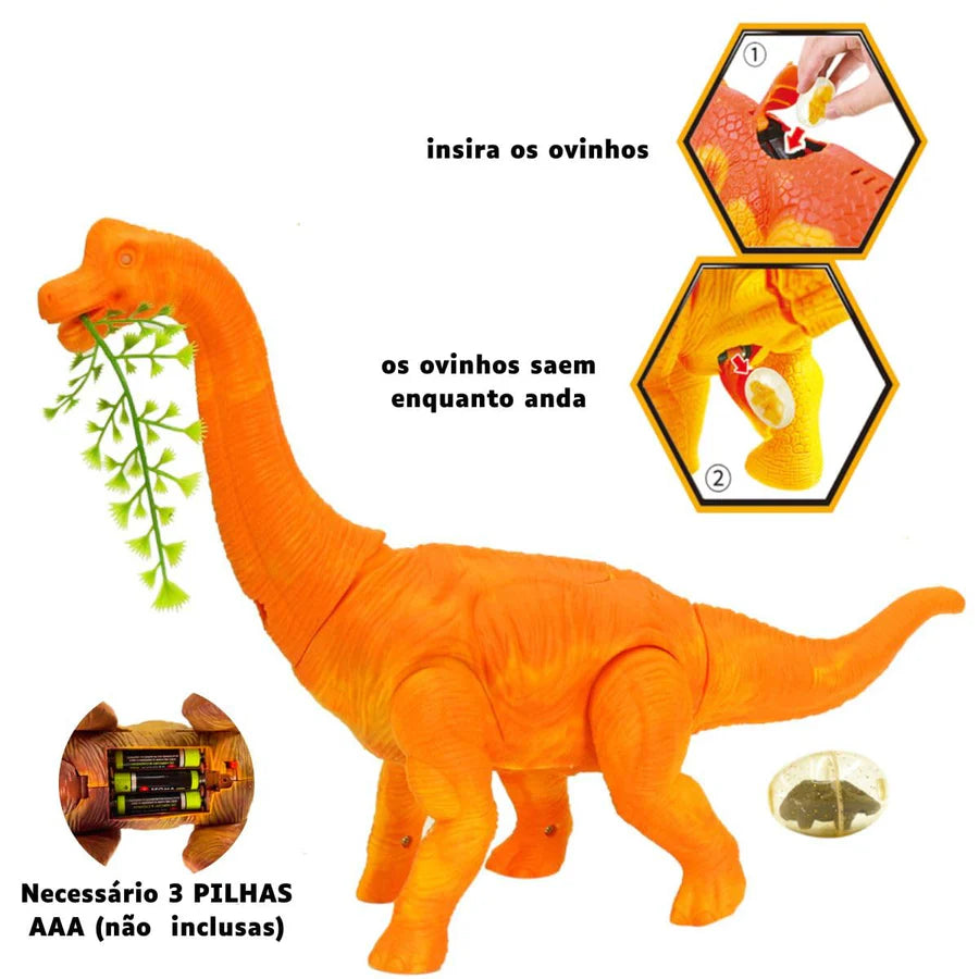 Dinossauro com Som, Luz, Movimento e Projeção - Bota Ovo