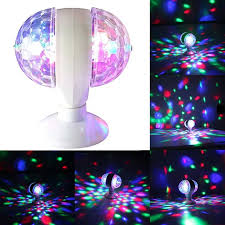 Lampada Giratória Dupla Led Colorida Festa Salão