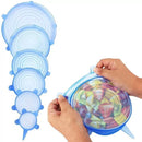 Tampas de Silicone Universal Transparente - 6 Peças