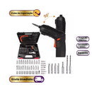 Kit Parafusadeira Elétrica Sem Fio 47 Chaves Fenda Philips Cor Preto 110V/220V Kit Parafusadeira Elétrica Sem Fio 47 Chaves Fenda Philips Cor Preto