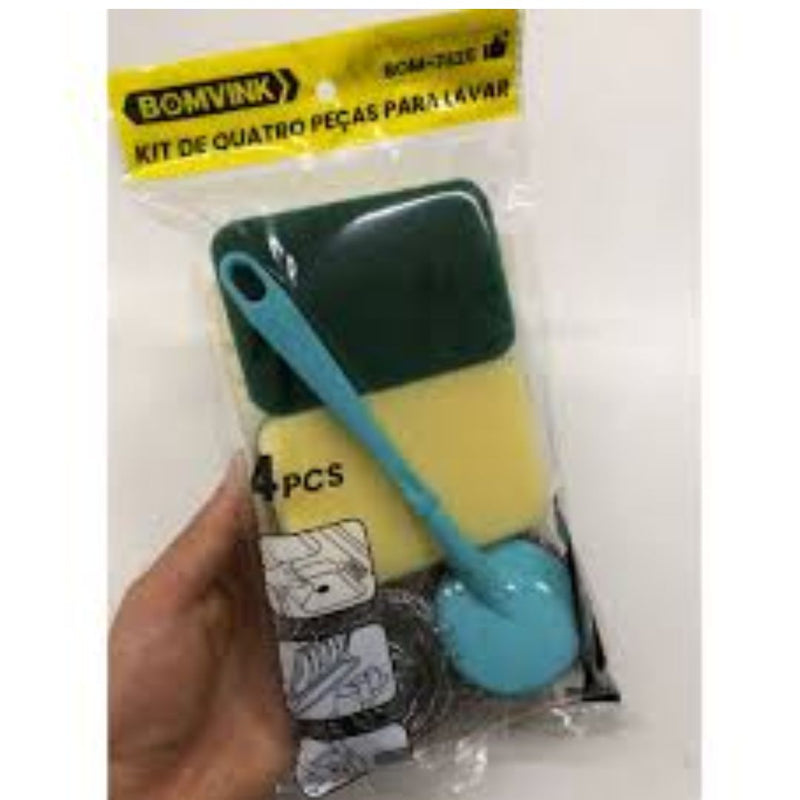 SuperKit Limpeza Turbo – Esponjas Poderosas Para Cozinha Impecável!